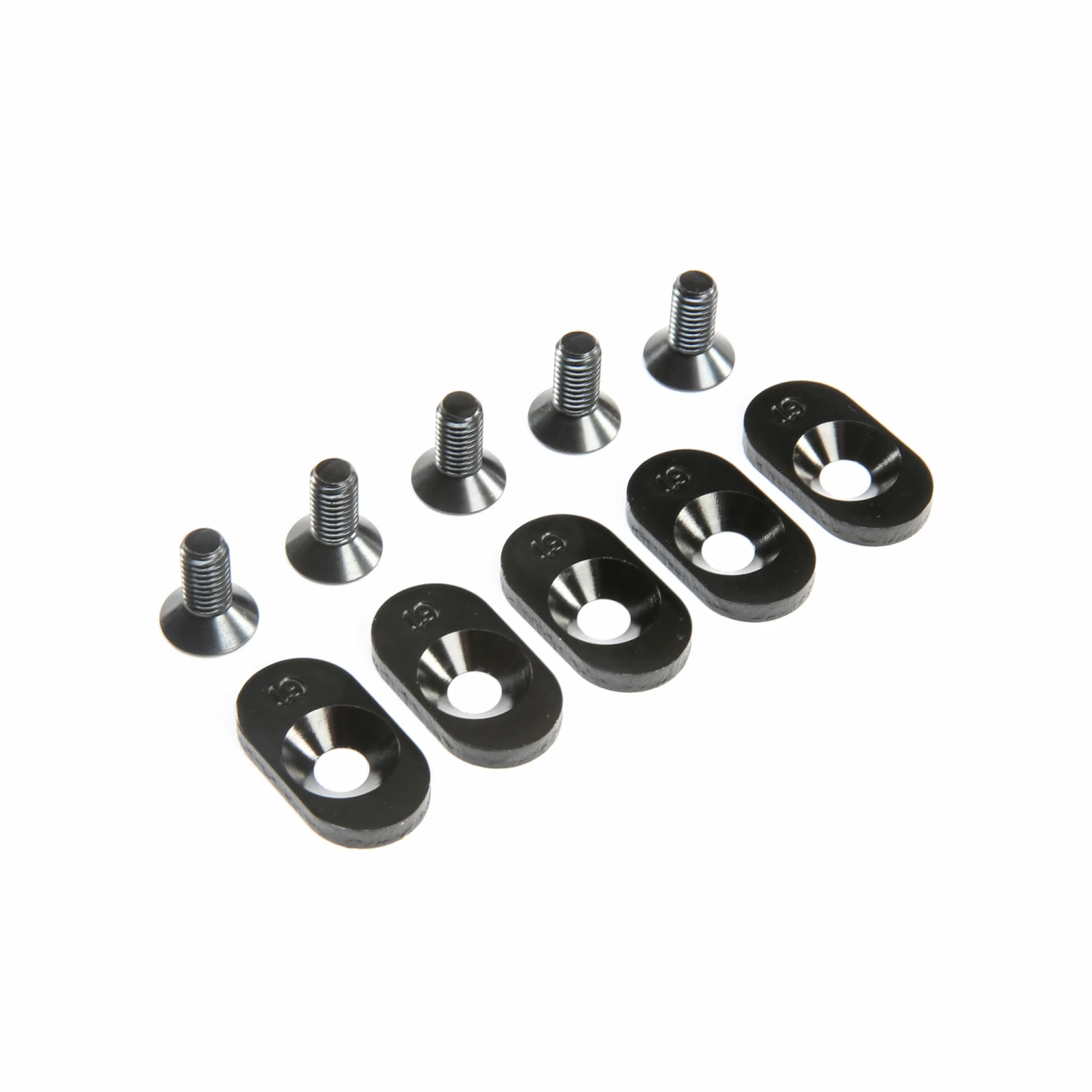 Losi Engine Mount Insert and Screws 19T, Black (5): 5ive-T 2.0 (fits 62T spur) 1 Losi Engine Mount Insert and Screws 19T, Black (5): 5ive-T 2.0 (fits 62T spur)