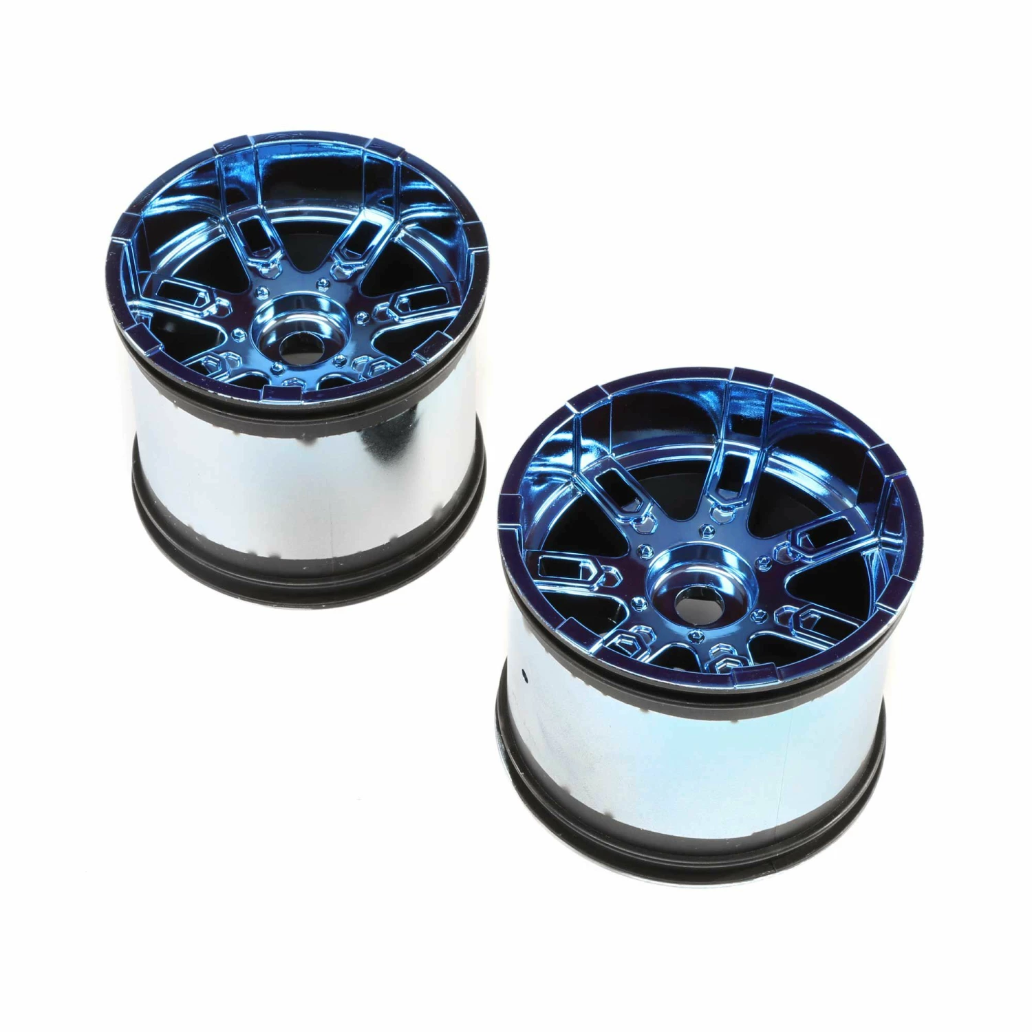 Losi Wheel 17mm Blue Chrome (2): LST 3XL-E 1 Losi Wheel 17mm Blue Chrome (2): LST 3XL-E
