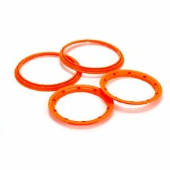 Losi Beadlock Set, Inner & Outer, Fluorescent Orange(2): 5T