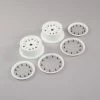 Losi 1/5 Front/Rear 4.75 Wheel and Beadlock Set, 24mm Hex, White (2): 5ive-T 2.0