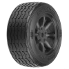 Protoform - Pro-line Racing 1/10 PROTOform VTA Front 26mm VTA Tires Mounted 12mm Blk Wheels (2)
