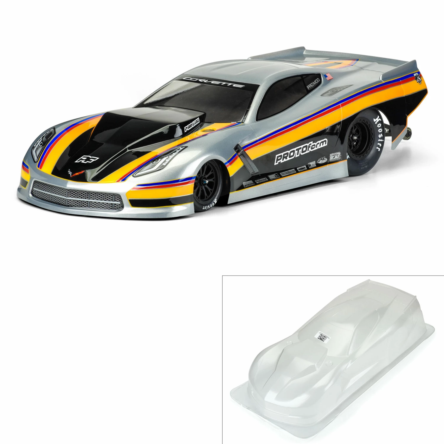 Protoform - Pro-line Racing 1/10 Chevrolet Corvette C7 Pro-Mod Clear Body: Drag Car 1 Protoform - Pro-line Racing 1/10 Chevrolet Corvette C7 Pro-Mod Clear Body: Drag Car