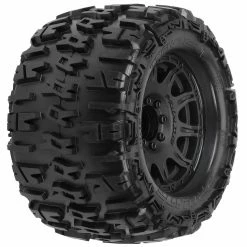 Pro-Line Racing 1/8 Trencher X F/R 3.8" MT Tires Mounted 17mm Blk Raid (2)