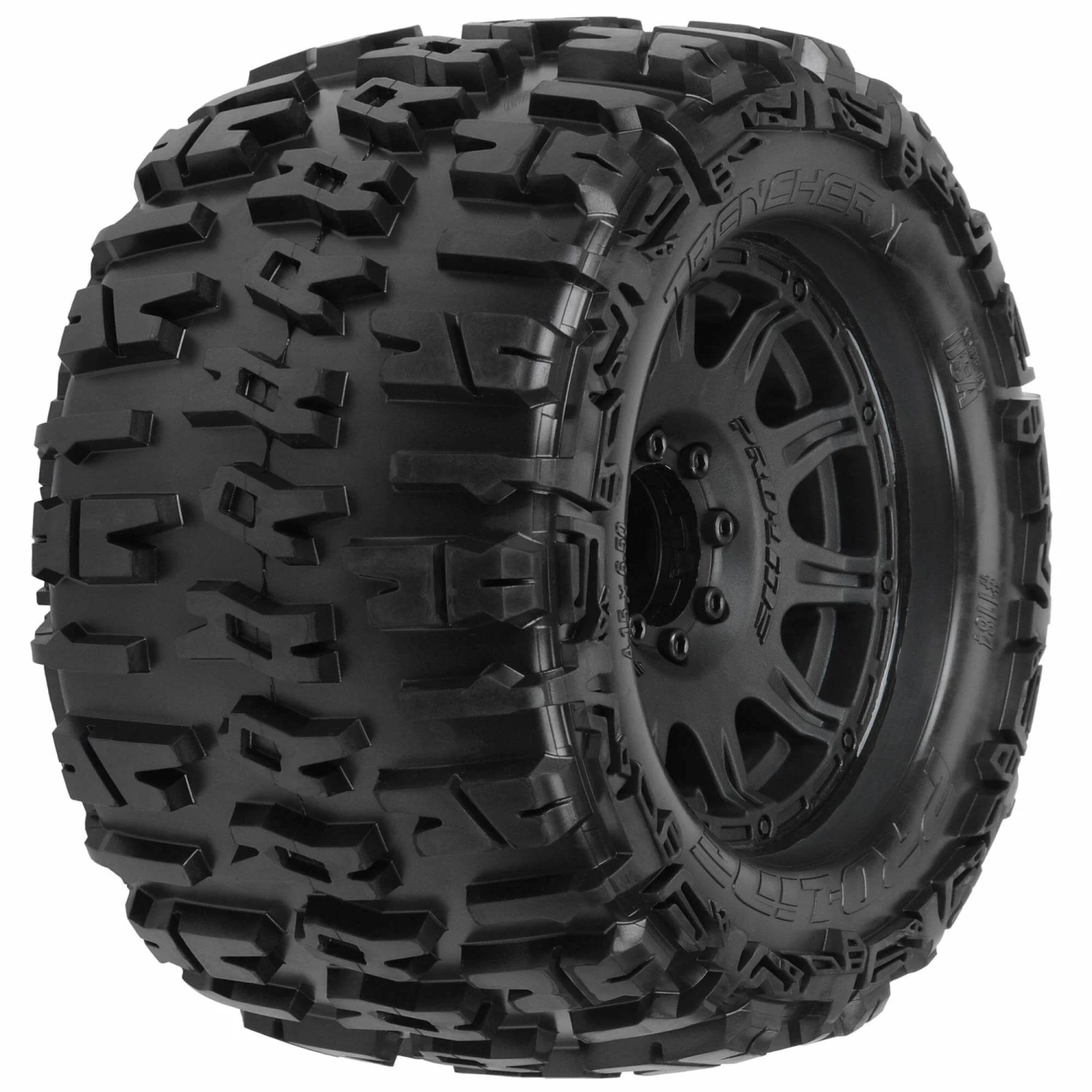 Pro-Line Racing 1/8 Trencher X F/R 3.8" MT Tires Mounted 17mm Blk Raid (2) 1 Pro-Line Racing 1/8 Trencher X F/R 3.8" MT Tires Mounted 17mm Blk Raid (2)