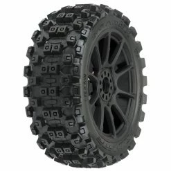 Pro-Line Racing 1/8 Badlands MX M2 Fr/Rr Buggy Tires Mounted 17mm Black Mach 10 (2)