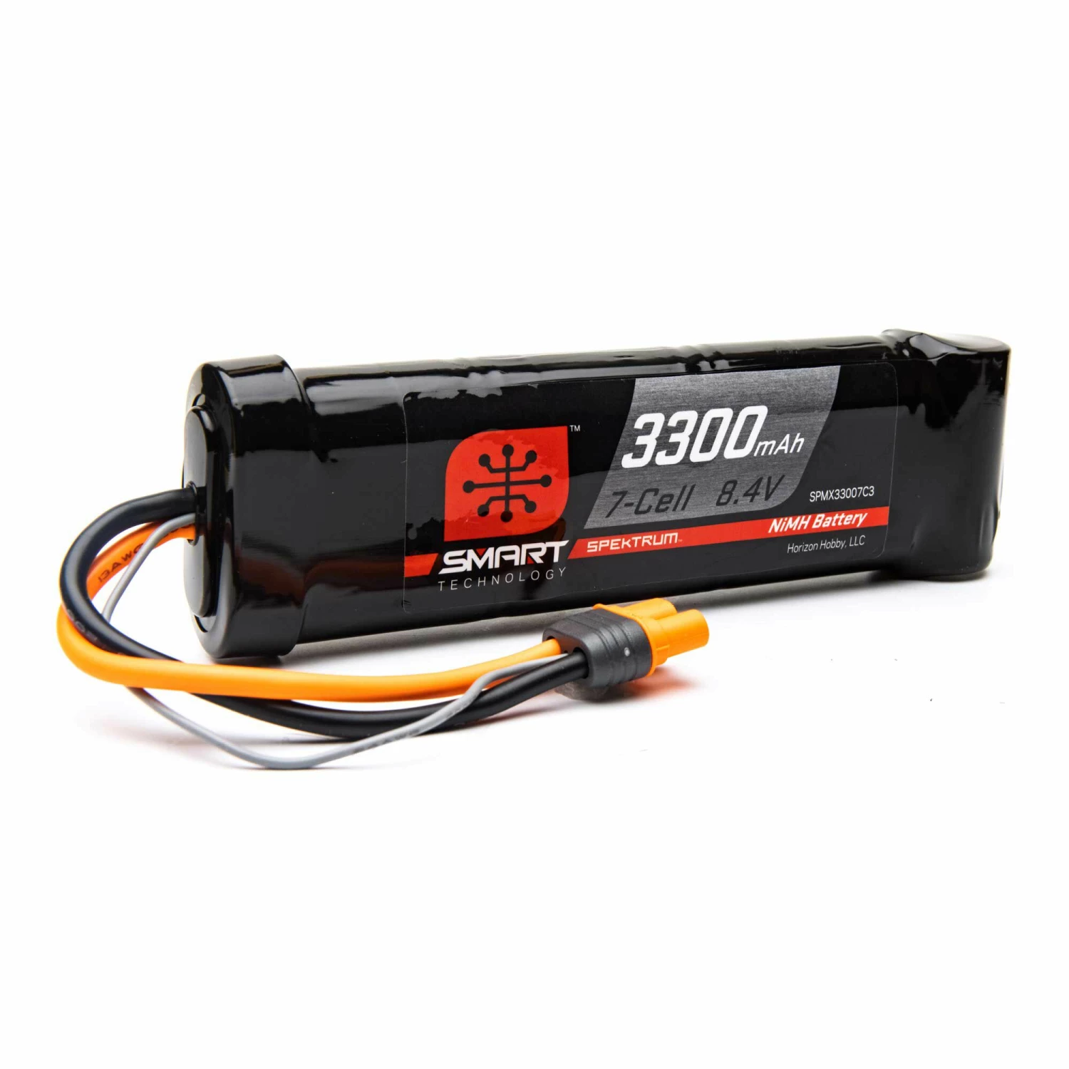 Spektrum 8.4V 3300mAh 7-Cell Smart NiMH Battery: IC3 1 Spektrum 8.4V 3300mAh 7-Cell Smart NiMH Battery: IC3