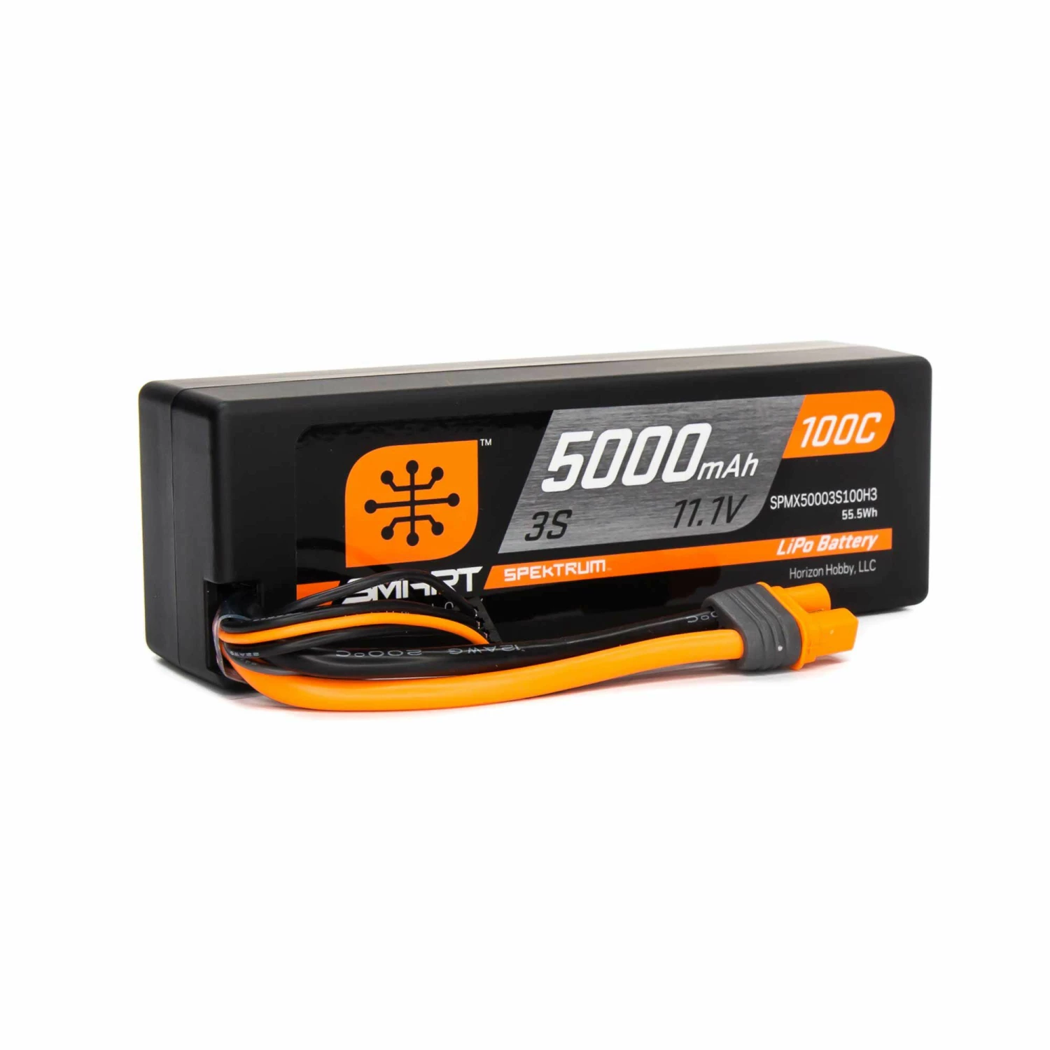 Spektrum 11.1V 5000mAh 3S 100C Smart Hardcase LiPo Battery: IC3 1 Spektrum 11.1V 5000mAh 3S 100C Smart Hardcase LiPo Battery: IC3