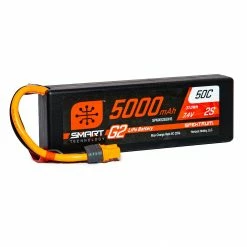 Spektrum 7.4V 5000mAh 2S 50C Smart LiPo G2 Hard Case: IC3