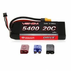 Venom 7.4V 5400mAh 2S 20C DRIVE LiPo Battery: UNI 2.0 Plug
