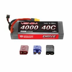 Venom 7.4V 4000mAh 2S 40C DRIVE Sport Power LiPo Battery: UNI 2.0 Plug
