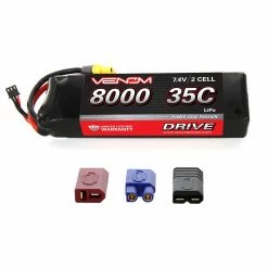 Venom 7.4V 8000mAh 2S 35C DRIVE LiPo Battery: UNI 2.0 Plug