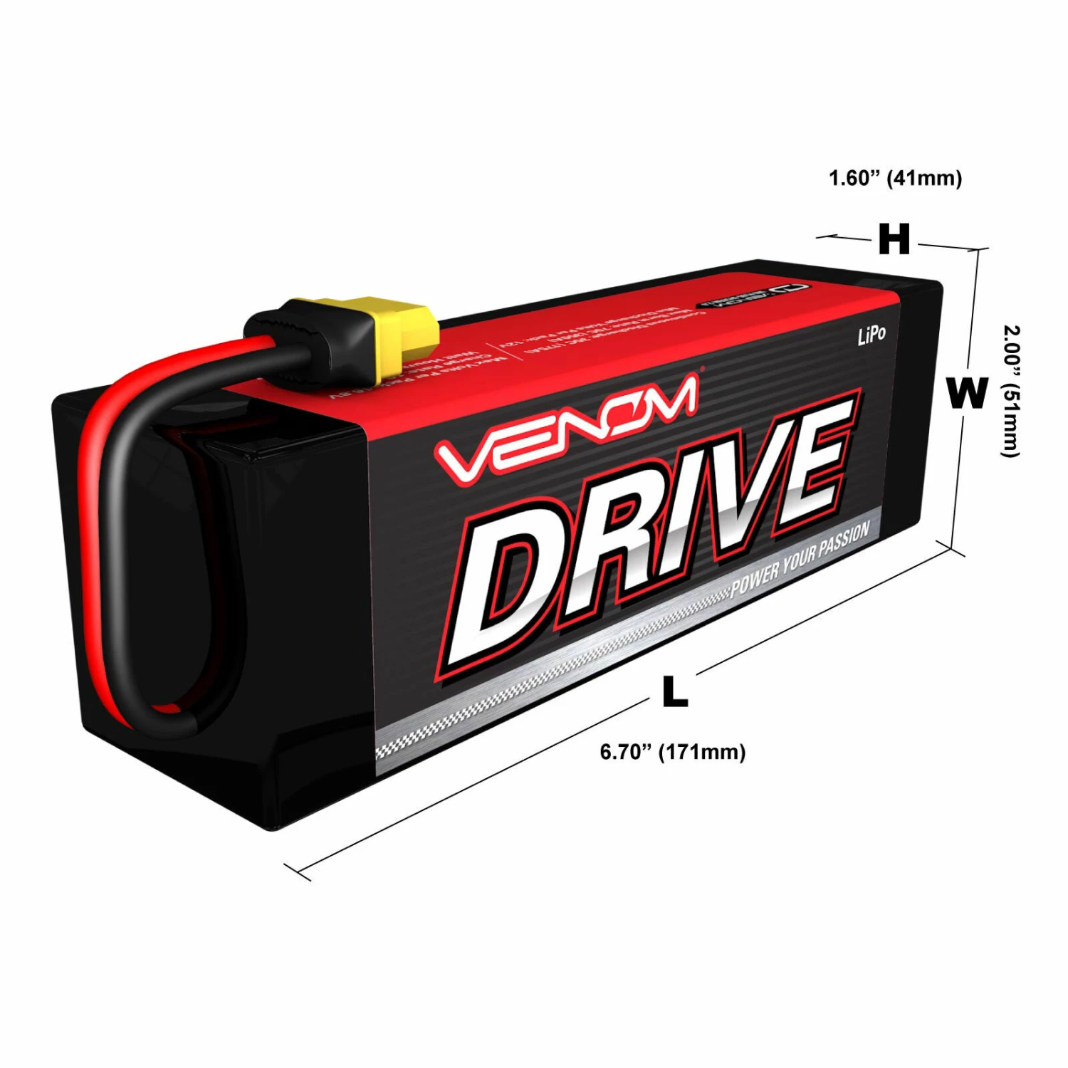 Venom 14.8V 9000mAh 4S 50C DRIVE LiPo Battery: UNI 2.0 Plug 2 Venom 14.8V 9000mAh 4S 50C DRIVE LiPo Battery: UNI 2.0 Plug - Image 2