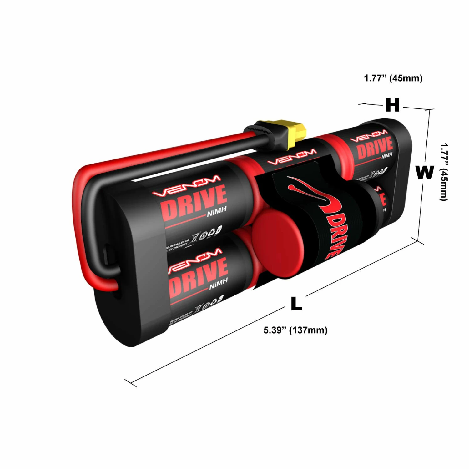 Venom 8.4V 5000mAh 7-Cell DRIVE Hump NiMH Battery: UNI 2.0 Plug 2 Venom 8.4V 5000mAh 7-Cell DRIVE Hump NiMH Battery: UNI 2.0 Plug - Image 2