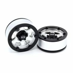 Vanquish Products Incision 1.9" KMC KM233 Hex Plastic Wheels, Silver