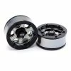 Vanquish Products Incision 1.9" KMC KM233 Hex Plastic Wheels, Black Chrome